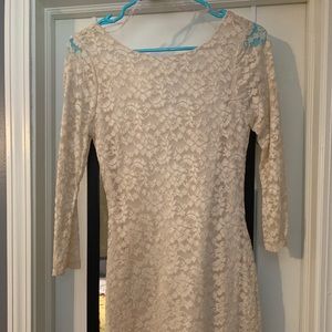 Forever 21 Tight White Lace Dress